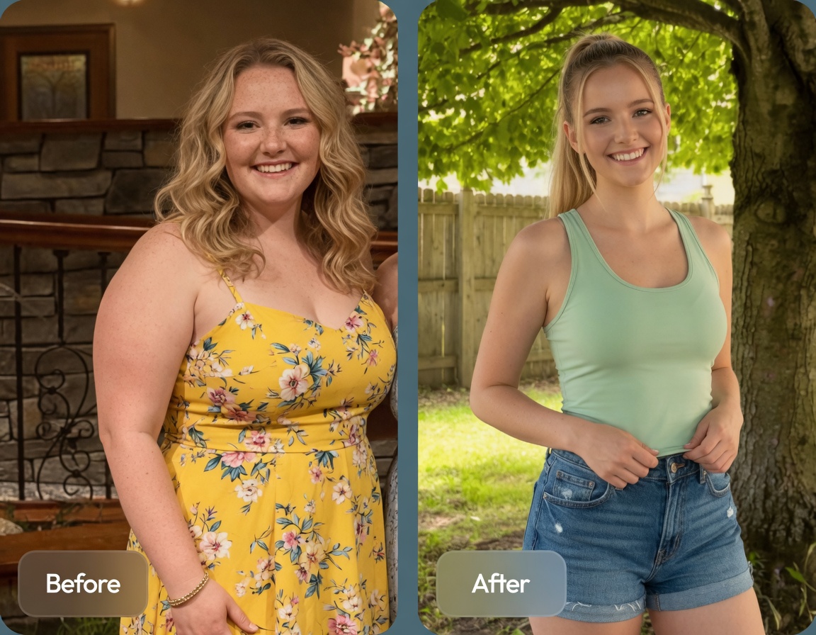 Sarah M. before and after